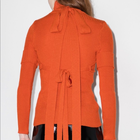 New with tags orange 100% wool jumper by Thebe Magugu - Picture 3 of 5